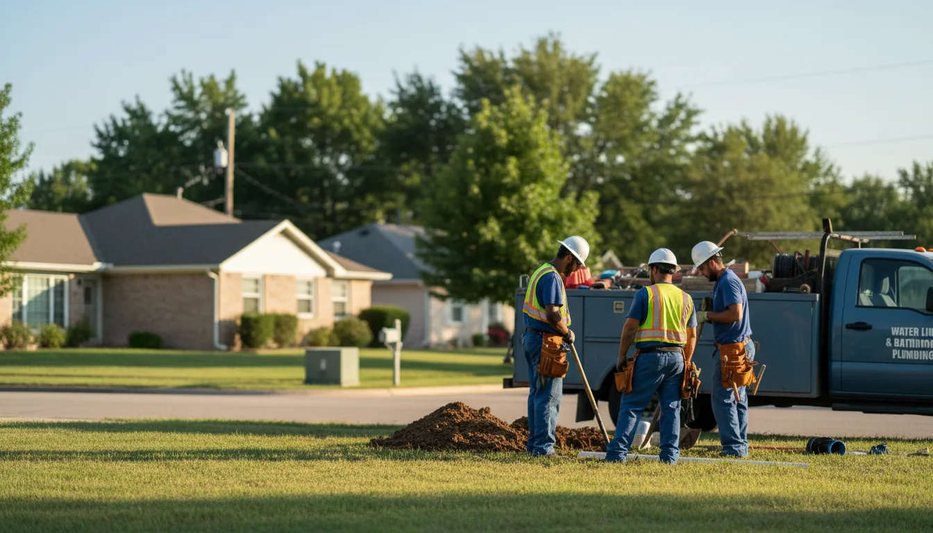 Residential water line and bathroom plumbing service in Alleene, AR